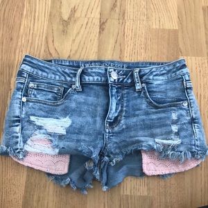 Denim shorts